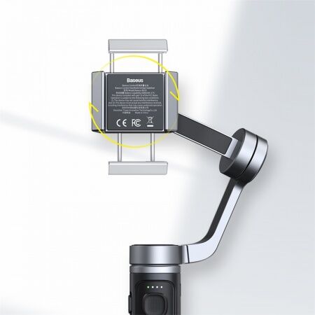 Стабилизатор для смартфона BASEUS Handheld Folding Gimbal Stabilizer, Трехосевой, 4500 мАч, темно-се - 8