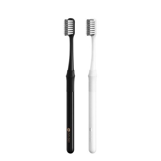 Набор зубных щеток DR.BEI Toothbrush Bamboo Version Soft (4 шт.) Black/White - 4