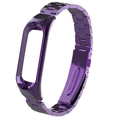Ремешок металлический для Xiaomi Mi Band 4 Metal Strap (Purple/Фиолетовый)
