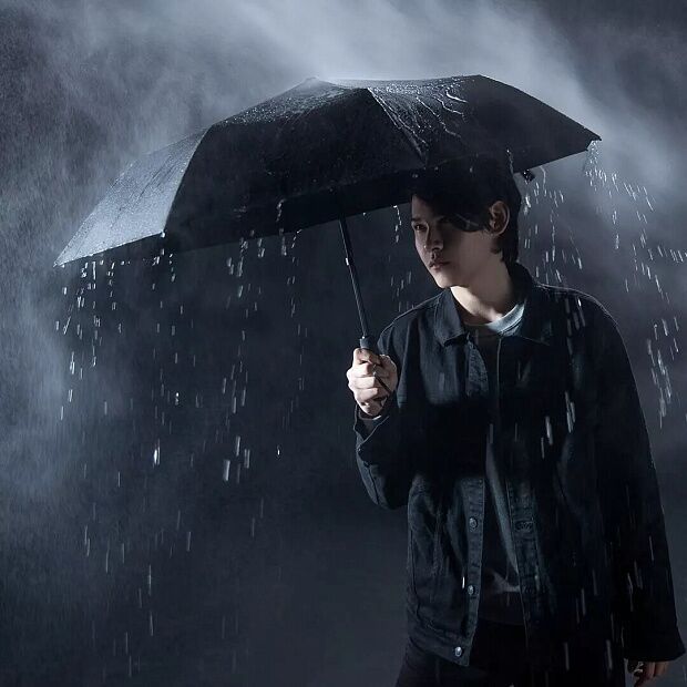 Зонт Yougi UREVO Quanneng Big Start-Rain Umbrella (Black) - 3