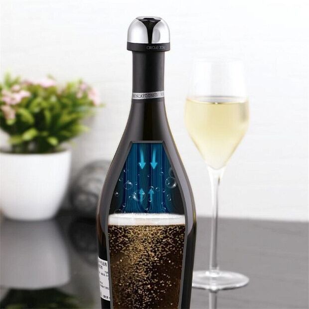 Пробка Circle Joy Sparkling Wine Mini Champagne Stopper CJ-JS02 (Grey/Серый) - 8