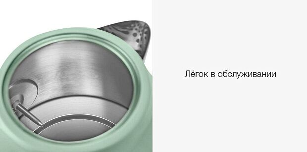 Чайник с датчиком температуры Qcooker Retro Electric Kettle 1.7L (Green/Зеленый) - 3
