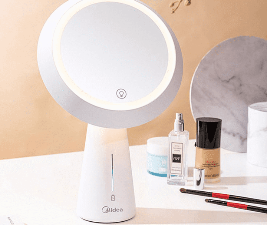Расположение сенсора на зеркале для макияжа Midea HD Makeup Mirror Light T-03