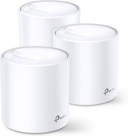 DECO X60(3-pack) Точка доступа TP-Link AX3000 Whole Home Mesh Wi-Fi System, WiFI 6, 2402Mbps at 5G and 574Mbps at 2.4G, 2 Giga ports of each unit - 3