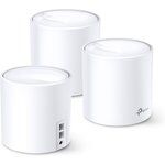 DECO X60(3-pack) Точка доступа TP-Link AX3000 Whole Home Mesh Wi-Fi System, WiFI 6, 2402Mbps at 5G and 574Mbps at 2.4G, 2 Giga ports of each unit - 2